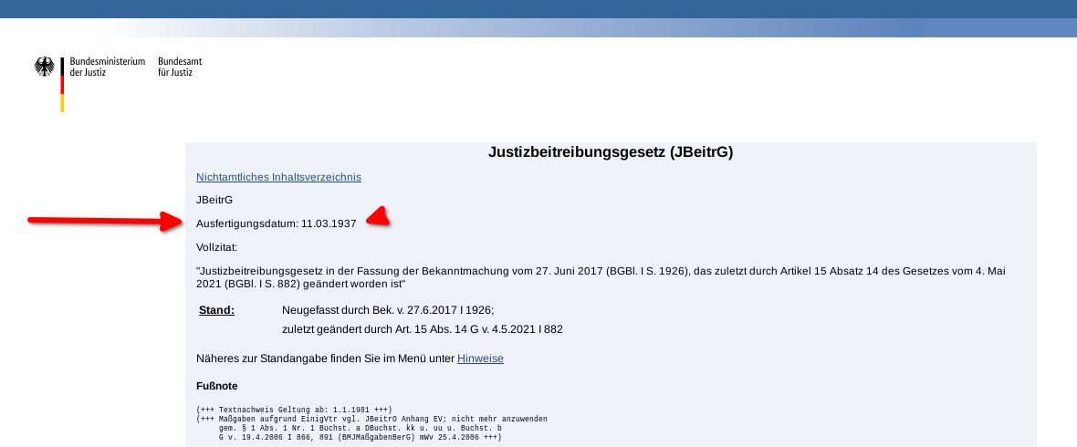 Justizbeitreibungsgesetz (JBeitrG)
